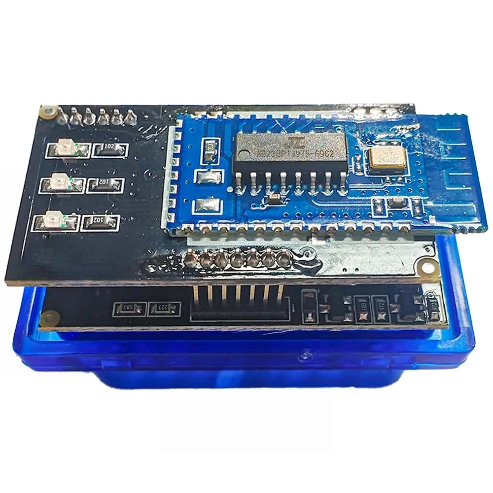 Newest PIC18F25K80 ELM327 Bluetooth V1.5 Super MINI Satble 2PCB Board Code Reader ELM 327 Supports All OBD2 Protocols