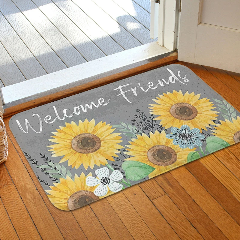 

Welcome Mat Non-slip Kitchen Balcony Bedroom Rug Custom Doormat Entrance Door Slip-resistant Hallway Carpet Home Decor Items