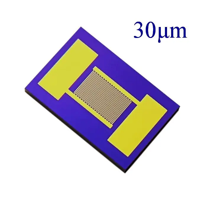 30Micrometre Silicon-based Interdigital Electrode High-precision and High-stability MEMS Capacitor Array