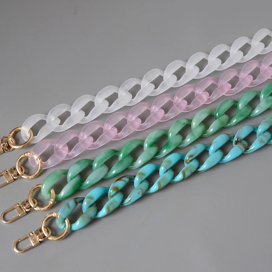 

45/120cm Resin Acrylic Purse Chain Strap Handbag Handles Diy Purse Replacement Chain For Shoulder Bag Strap Bag Accessories