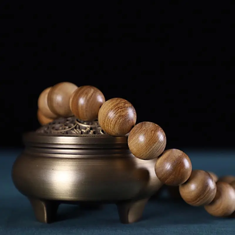 Vietnam Eaglewood Bracelet Pterocarpus Santalinus Prayer Beads Wooden Beaded Bracelet Handheld Buddhist Buddha Rosary Bracelet