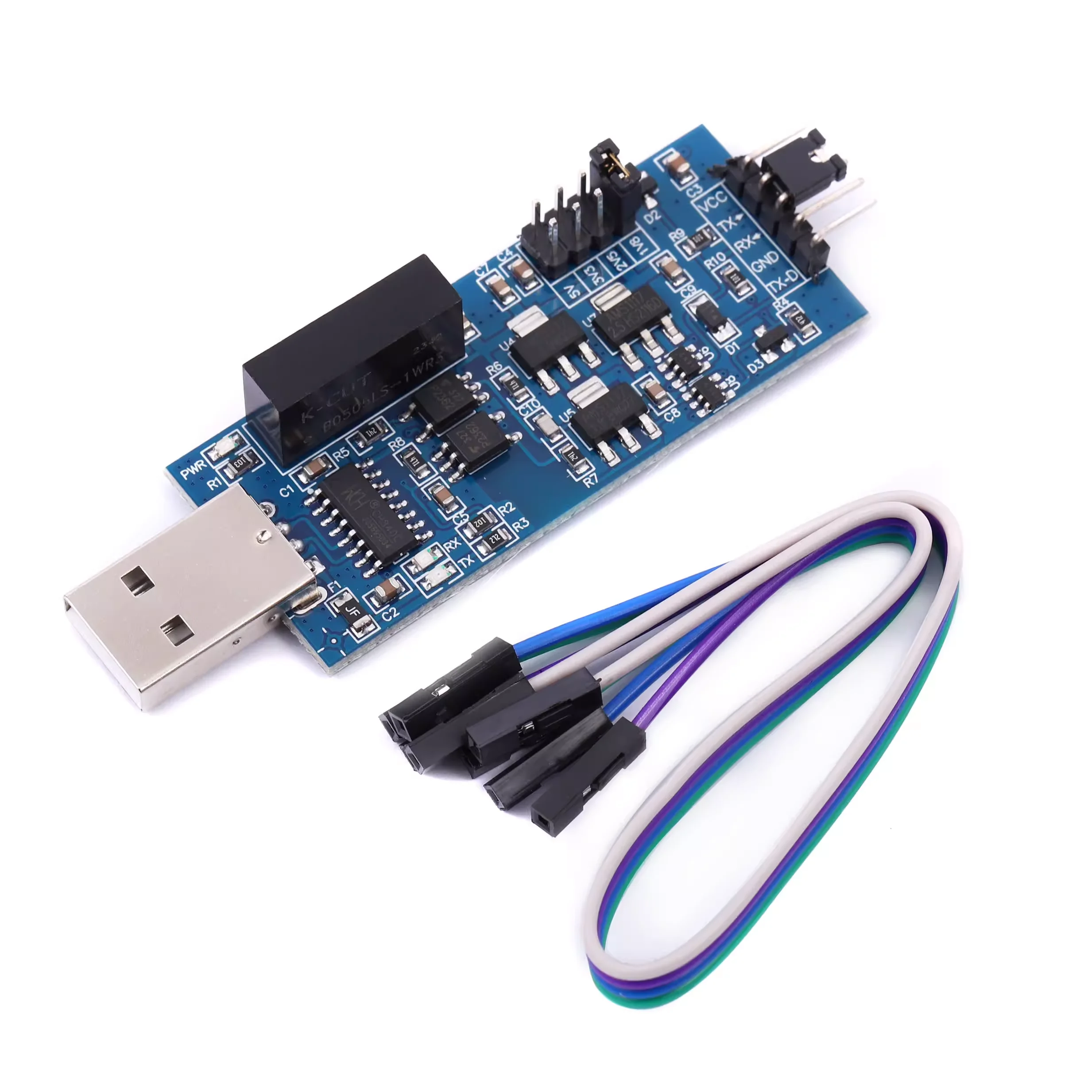 CH340 Optically Isolated Serial Module USB to TTL Serial Module 5V3.3V2.5V1.8V Quad-Level