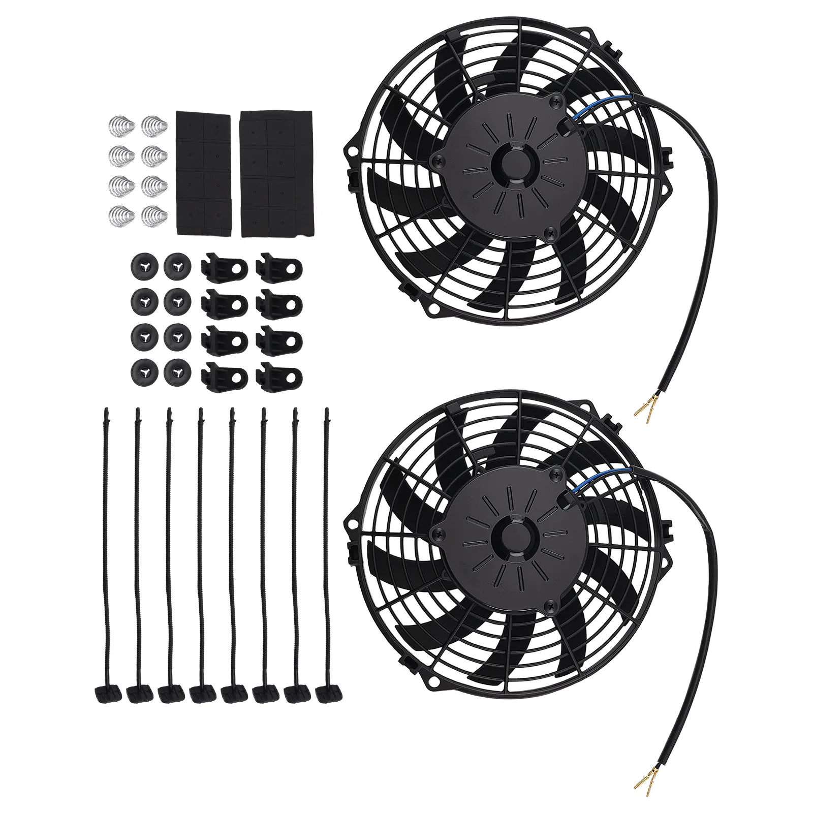 

Electric Universal Cooling Fan 9 IN 80W 12V Radiator Performance Assembly