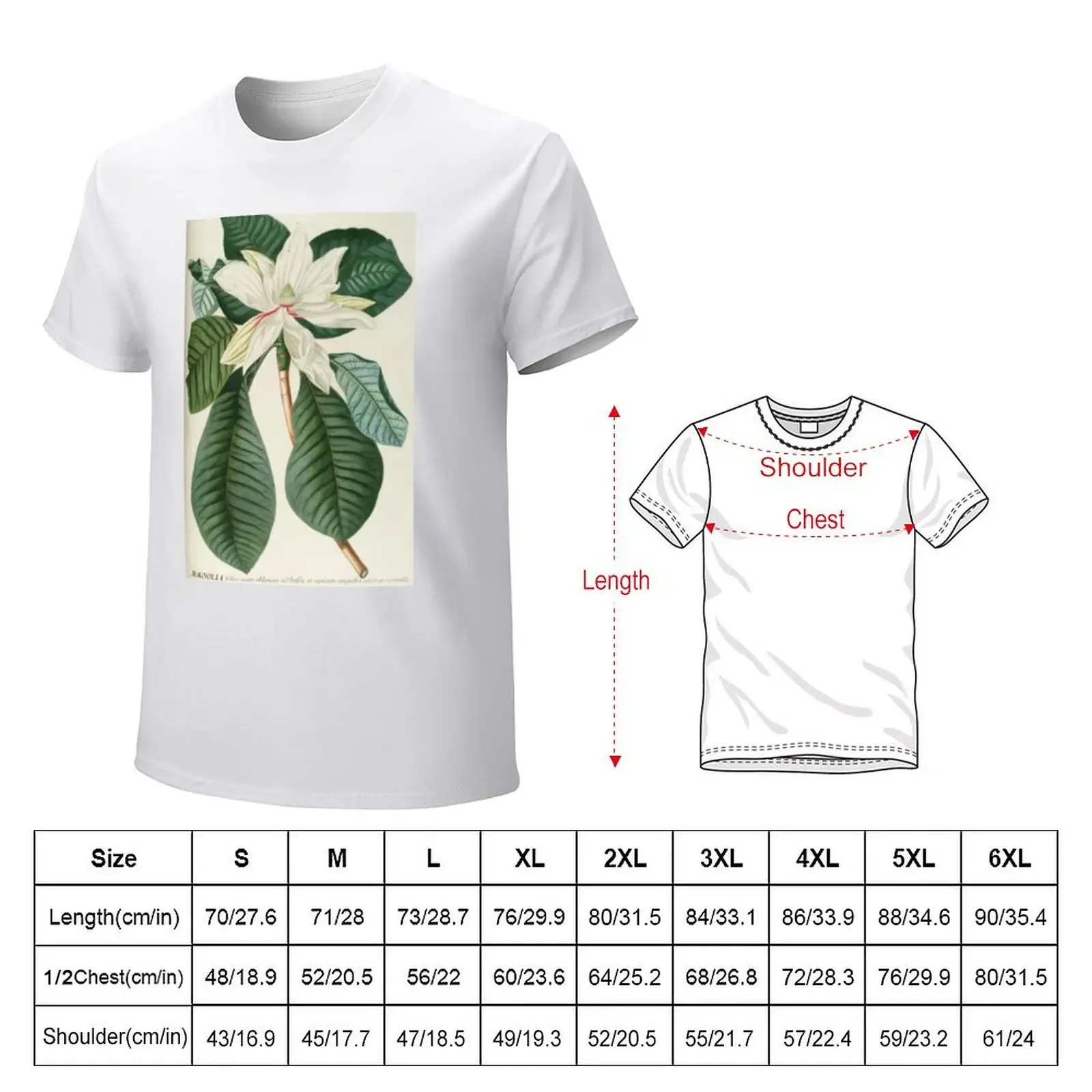 Botanical Magnolia T-Shirt shirts graphic tees oversized heavyweight t shirts for men