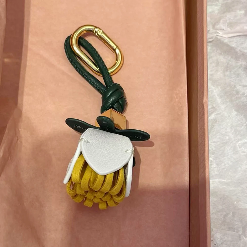 زهرة حقائب جلدية سحر الحلي جلد البقر زهرة المتقدمة الزخرفية حقيبة للحمل الملحقات شرابات حقيبة يد السيارة #5