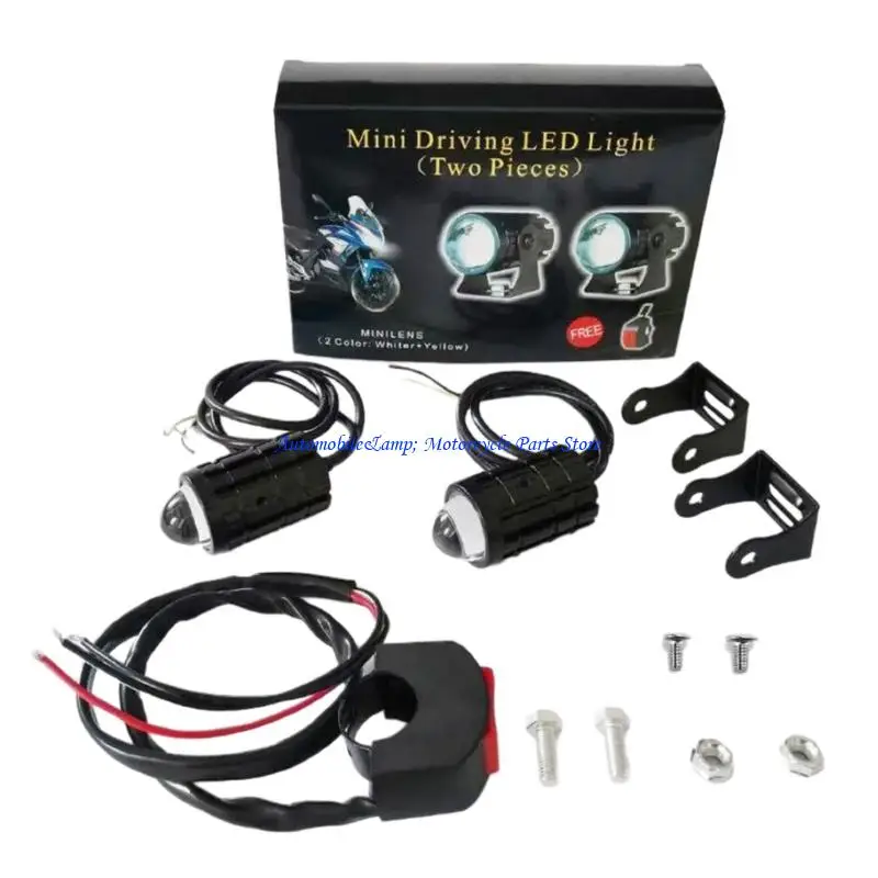 

H7BD Aluminum Motorcycle Headlight with Double Beam Modes Tool Installation Upgrades for Nighttime Foggy Road Conditions