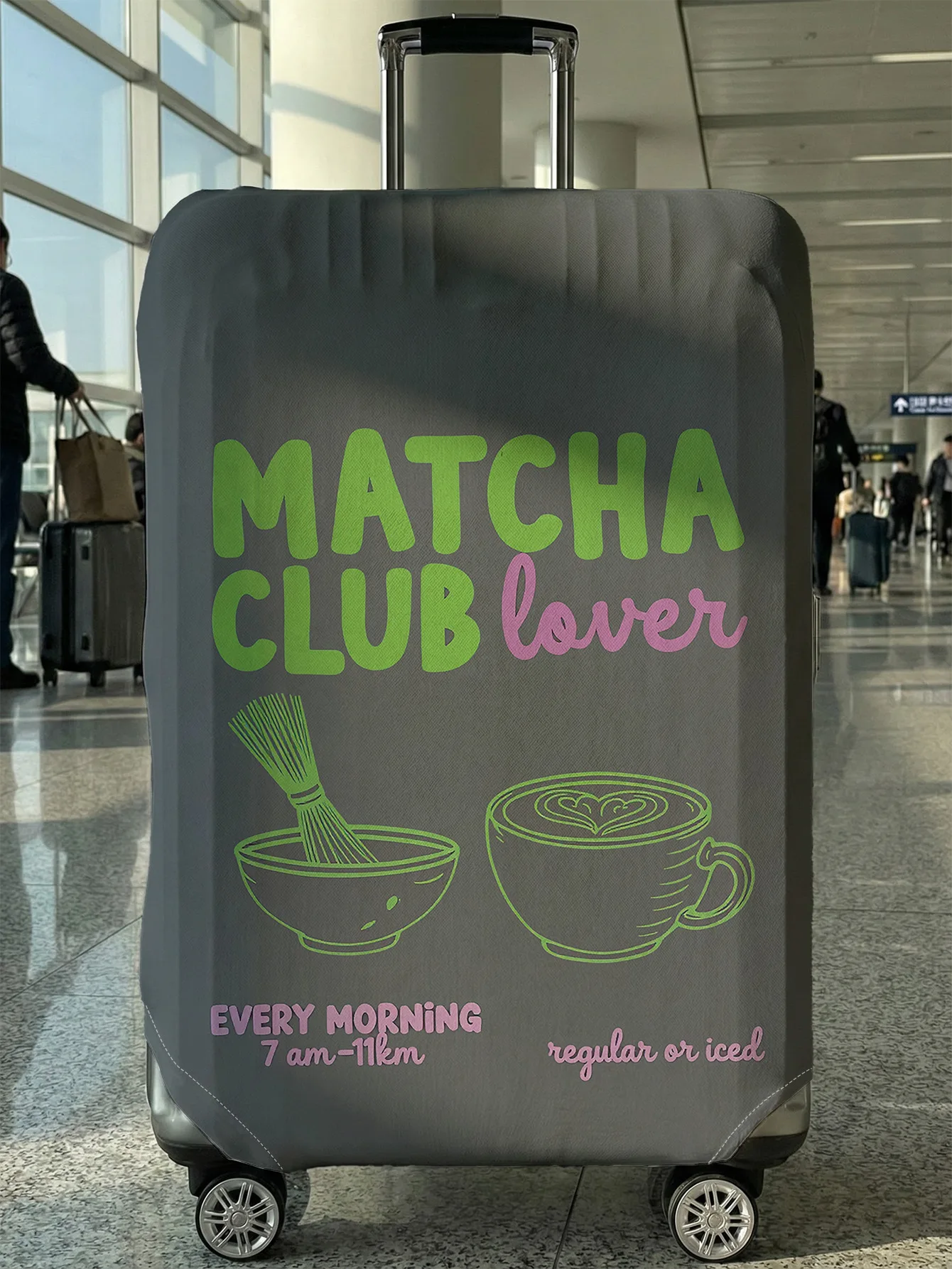 

Чехол для багажа с принтом Matcha Club Lover, подходит для чемоданов 18-32 дюймов, чехол на ручку чемодана, дорожные аксессуары