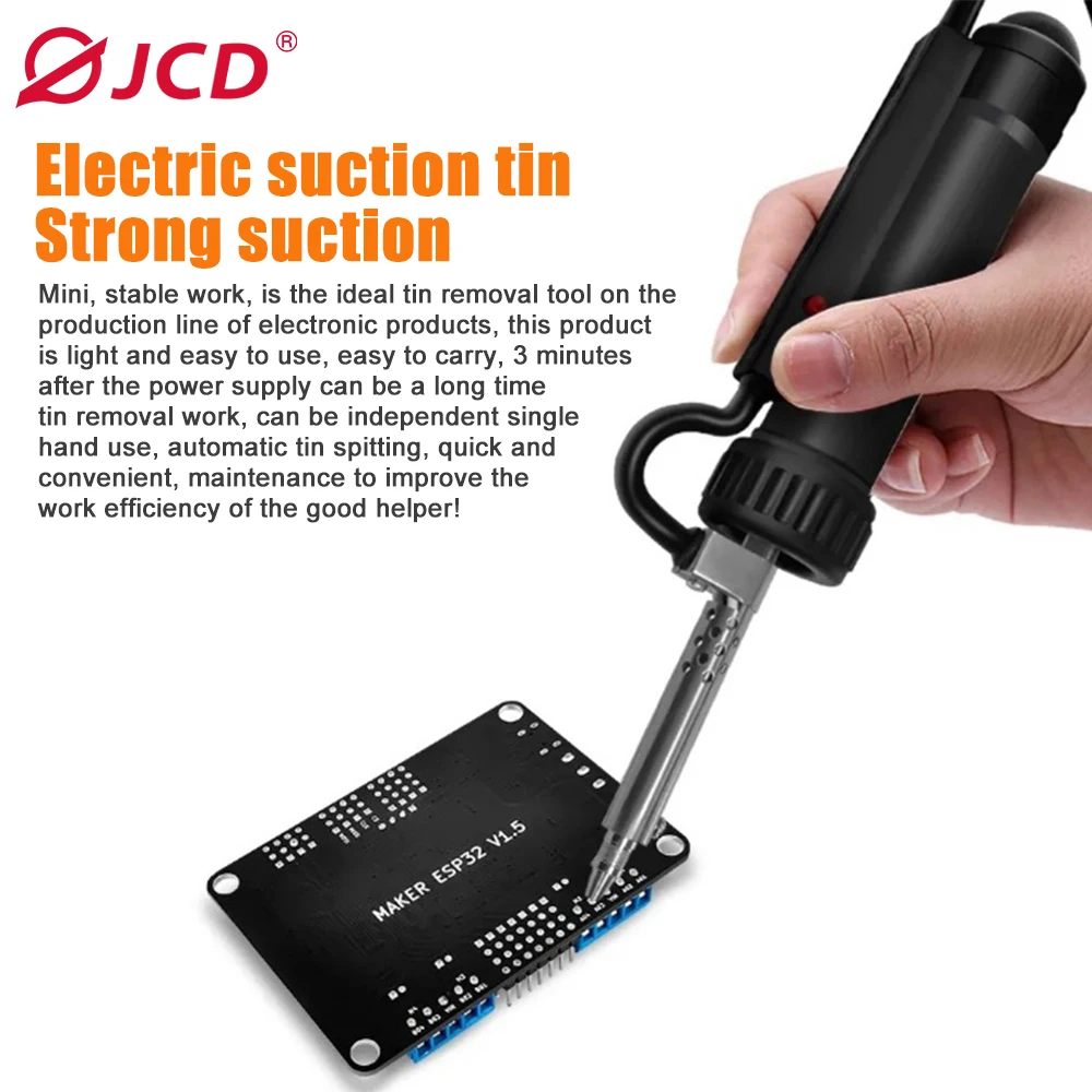 

JCD Electric Vacuum Sucker Desoldering Pump Portable Desoldering Pumps Automatic Desoldering Removal Tool AC110V 220V