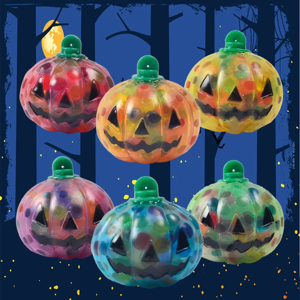 Balles anti-Stress Squishy en forme de citrouille d'Halloween, jouets Fidget pour soulager l'anxiété, Squishies sensorielles, cadeaux à presser pour enfants et adultes