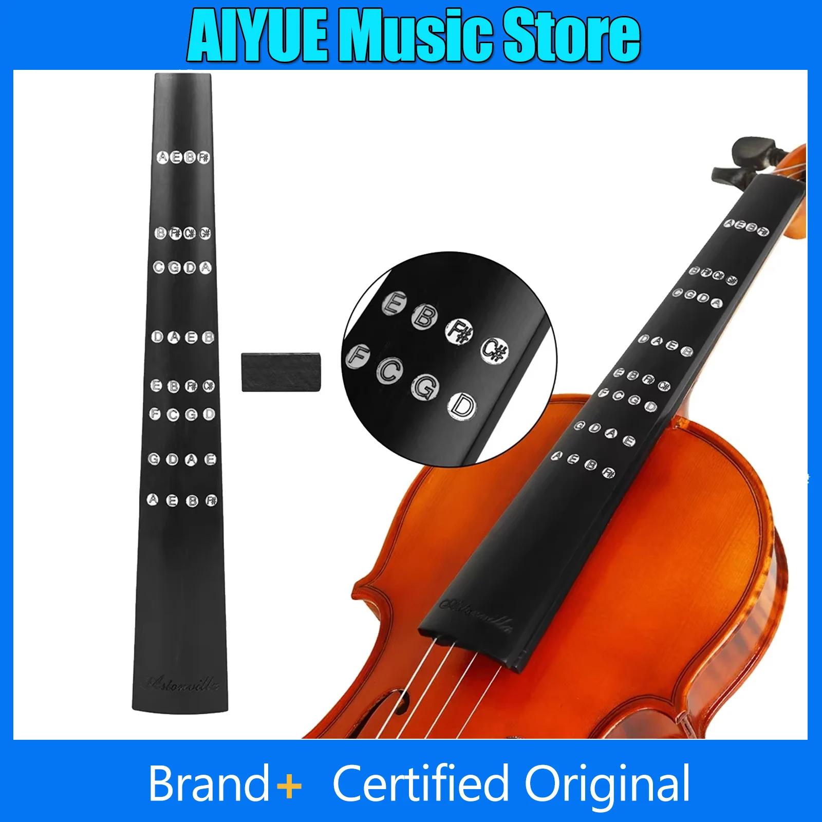 

Гриф для скрипки Astonvilla 4/4, эбеновый, прочный, гладкий, для точной настройки, долговечный, с нотной разметкой, сменные аксессуары для скрипки
