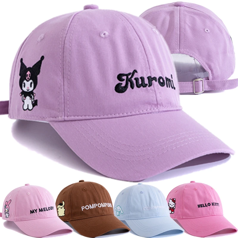 New Adult Sanrio Cap Hello Kitty Kuromi Cotton Cartoon Hat Cinnamoroll Baseball Cap For Women