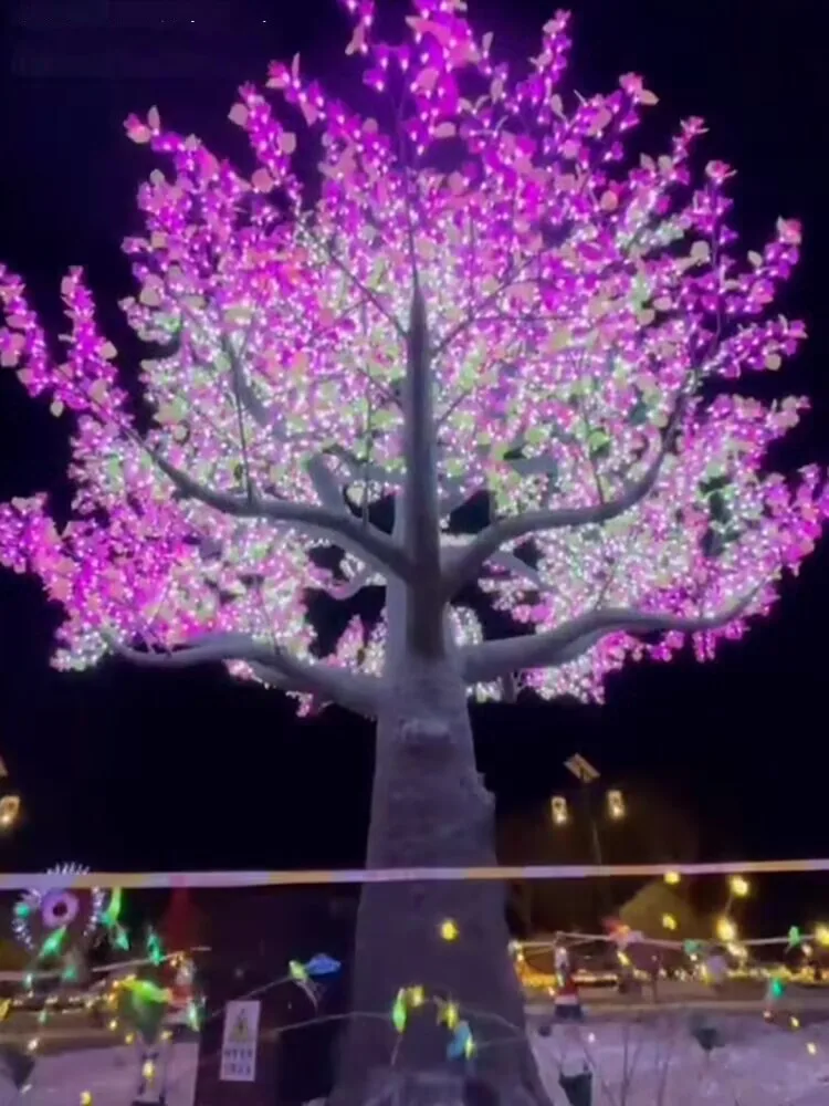 Outdoor Led Artificial Cherry Blossom Tree Light Christmas Tree Lamp 3200 Pcs Led Bulbs 4.5m Height 110/220vac Garden Decor