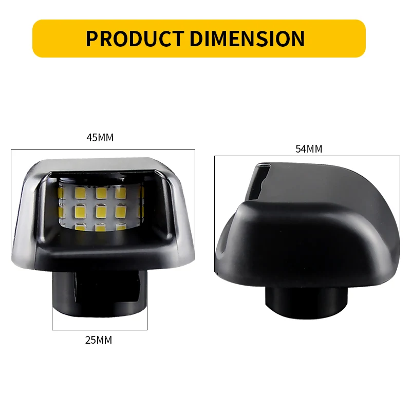 2PCS LED Car Number License Plate Lights for Suzuki Equator For Nissan Navara D40 Armada Titan Xterra OEM :26510-ZP50A