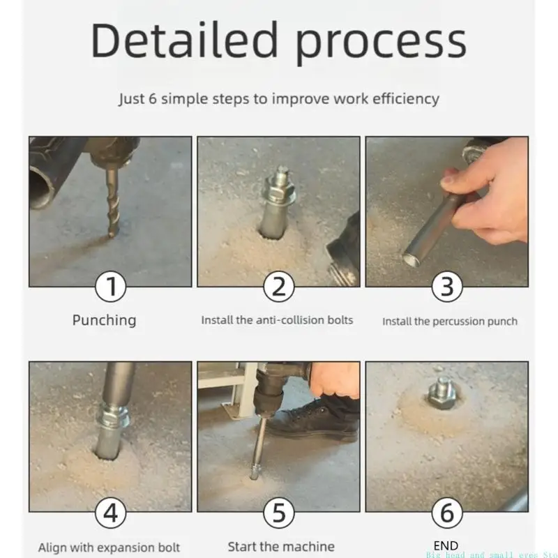

581C Ergonomic Hammer for Anti Theft Door/Window and HVAC Mounting with Thread Protections Design