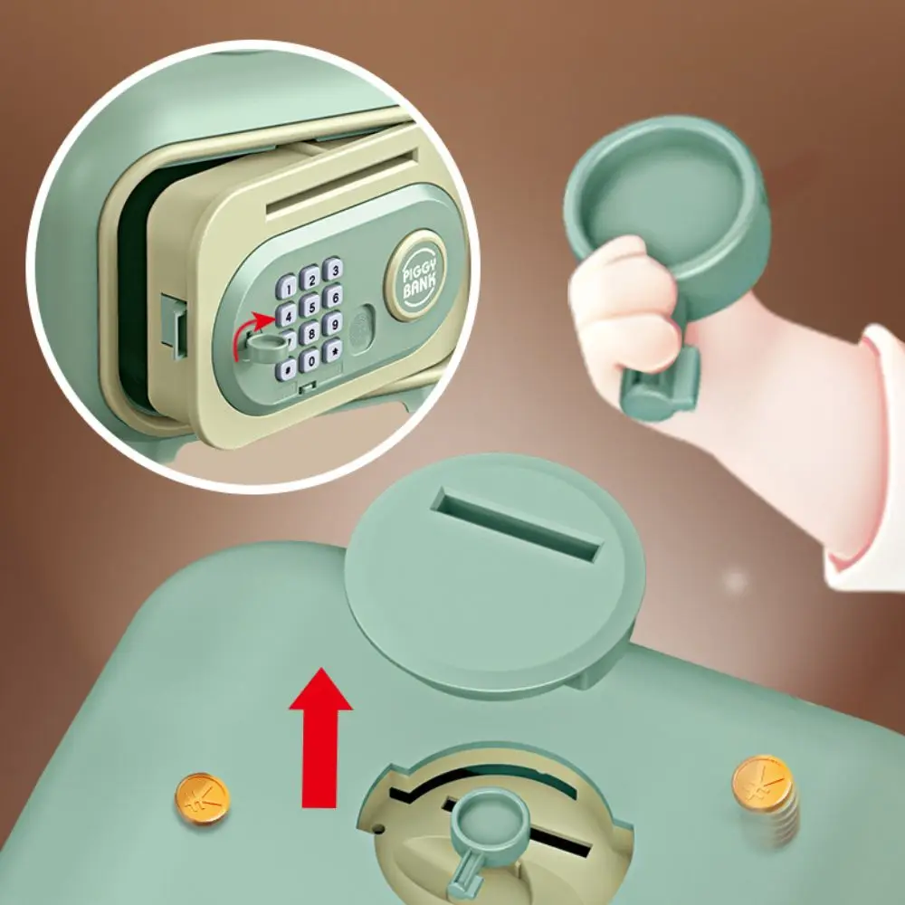 Serrure par mot de passe banque coffre-fort boîte de rangement d'empreintes digitales enfants tirelire coffre-fort ATM boîte d'épargne enfants/