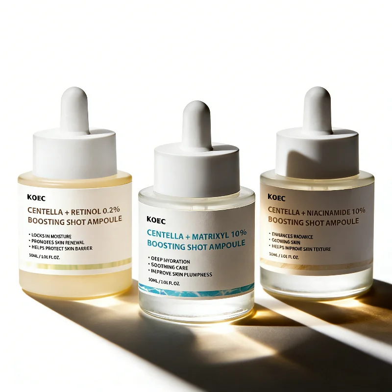 

Korea 3in1 Centella Essence Retinol Niacinamide Ampoule Essence Hydrating Soothing Renewal Glowing Skin Care Easy Absorb 30ml