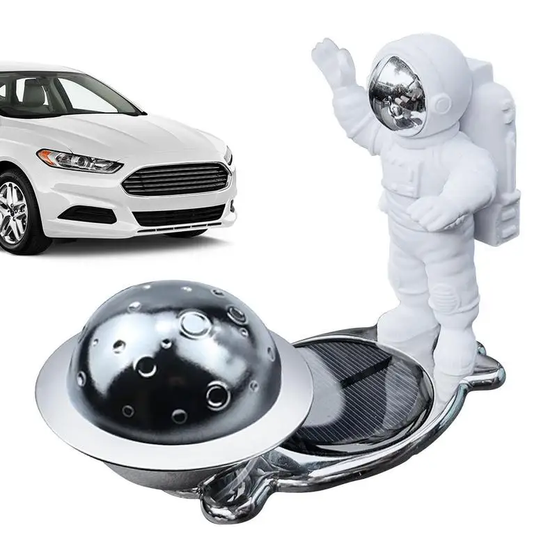 Car Air Freshener Solar Energy Rotating Solar Rotating Car Aromatherapy Astronaut Planet Design Essential Oil Diffusers For Car