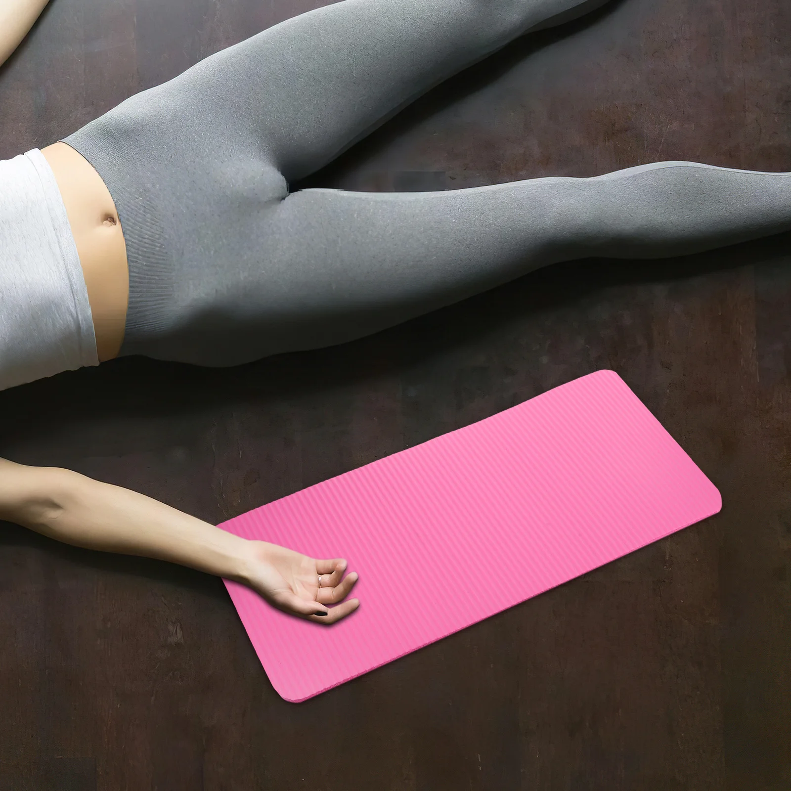 

Beginner Ab Wheel Mat Nbr Material Non Slip Cushioned Elbow Support Portable Yoga Pilates Fitness Workout Mat for Home Use