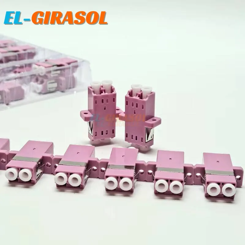 

Duplex Short Ear Adapter Flange LC UPC OM4 Duplex Optical Adapters Multimode Optic Connector
