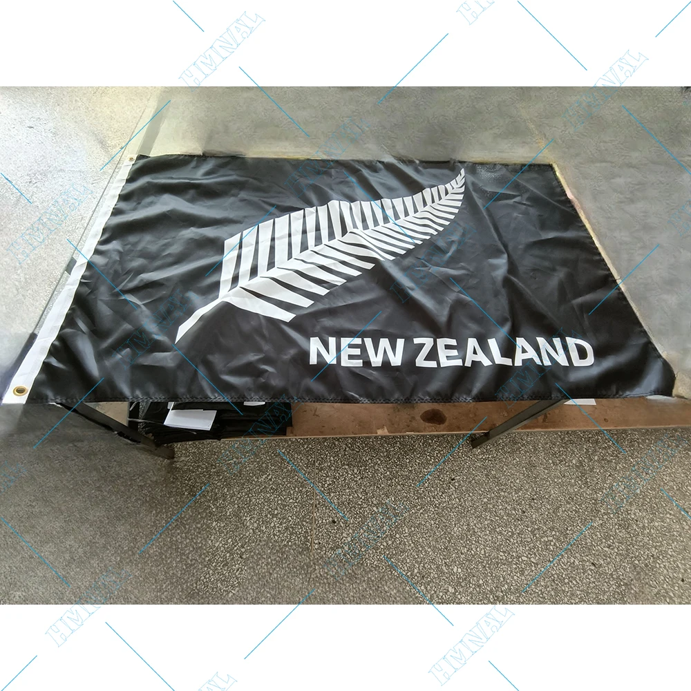 2X3FT New Zealand Feather All Blacks Flag Banner