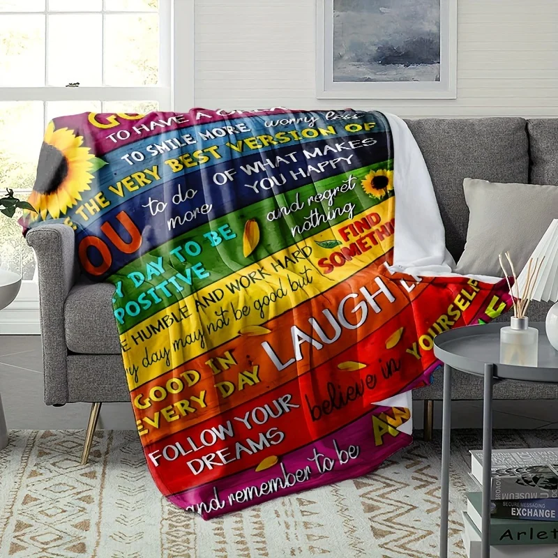 Motivational Quote Blanket Throw for Goddess Love Life Dreams Positive Energy Cozy Decorative Gifts Dorm Room Aesthetic Fall Gif