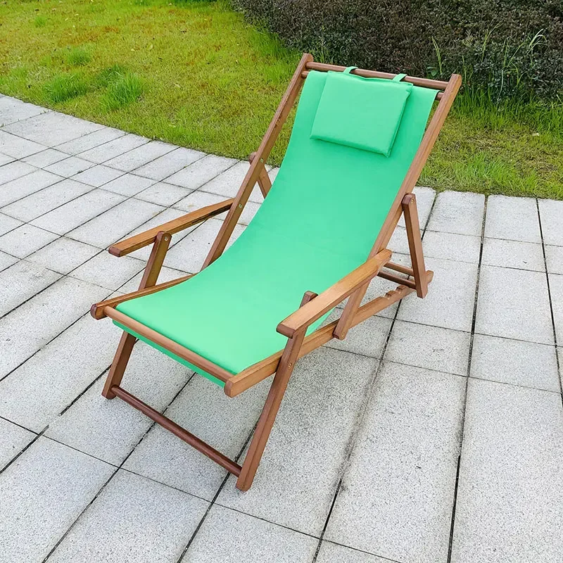 Handrail Wood Beach Chairs Recliner Balcony Home Folding Beach Chairs Portable Fishing Silla Plegable Outdoor Furniture