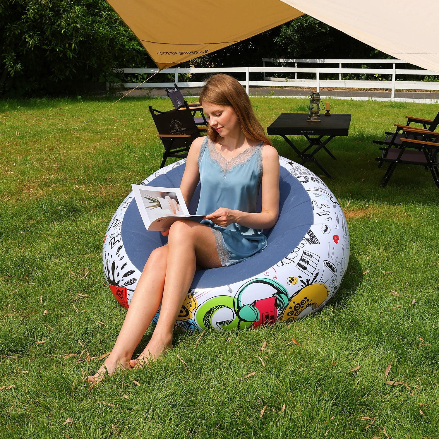 1PC Thickened Inflatable Lazy Sofa Lounge Chair – Perfect for Outdoor Courtyards & Indoor Leisure image 5