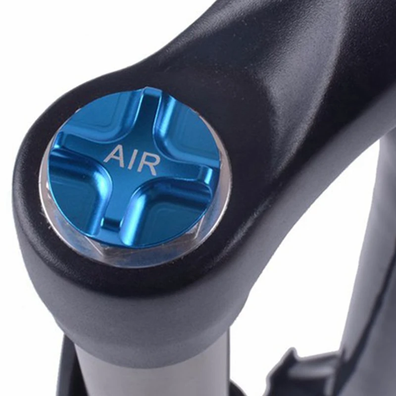 Air Fork Shoulder Cap Aluminum Alloy Front Fork Gas Cover Shockproof Front Fork Aluminium Alloy Cover,Blue