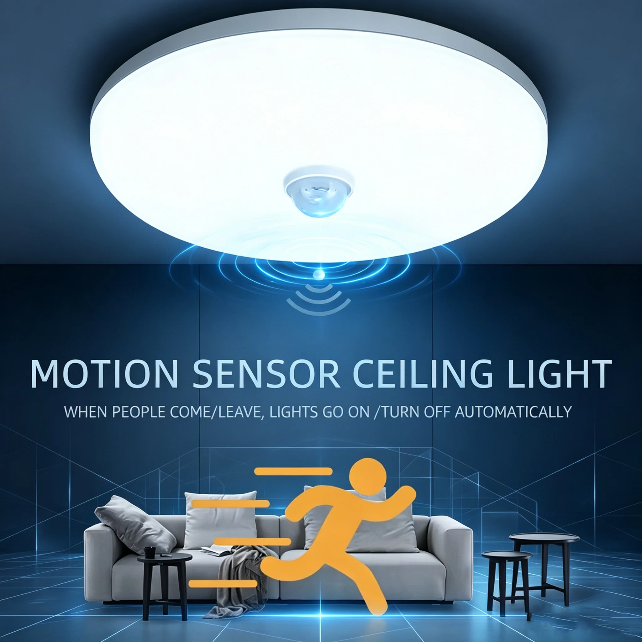 Radar Sensor Light 220V LED Motion Sensor Ceiling Lamp Indoor for Home Porch Bedroom Aisle Modern Led Ceiling Light Decor