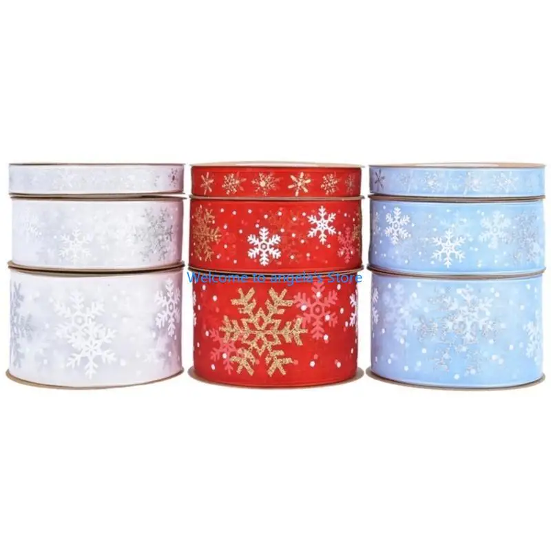X4YC Carnival Ribbon Holiday Scene Christmas Decoration Ribbon Luxurious Ribbon