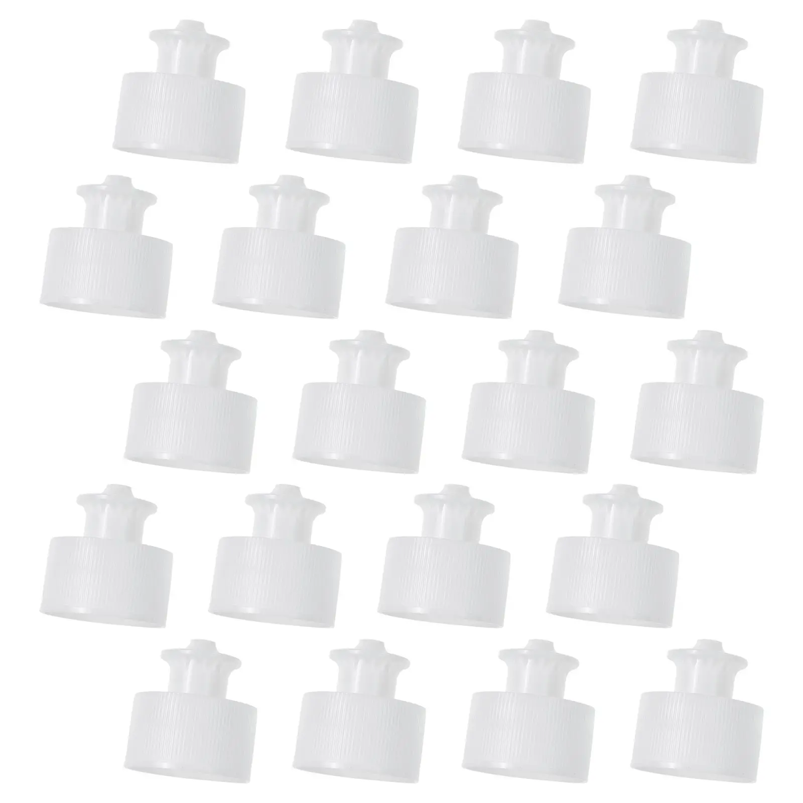 

20pcs Sports Bottle Caps 28mm Diameter Reusable Sealing Lids for Water Bottles Push Pull Camping Hiking Accessories