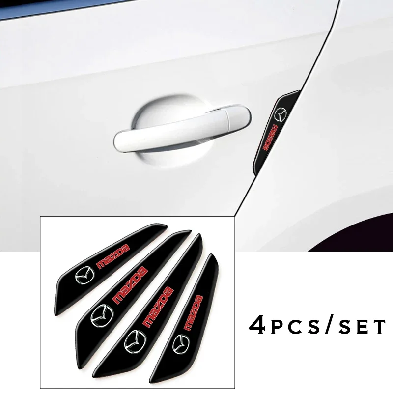 4PCS Car Door Guard Carbon Protector Strips Edge Guards Trim Molding Protection Strip For Mazda 3 6 CX30 CX-3 Atenza Axela Demio