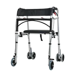 Walking aids with wheels and seats for the elderly Walking walker trolley with handbrake Walking aids