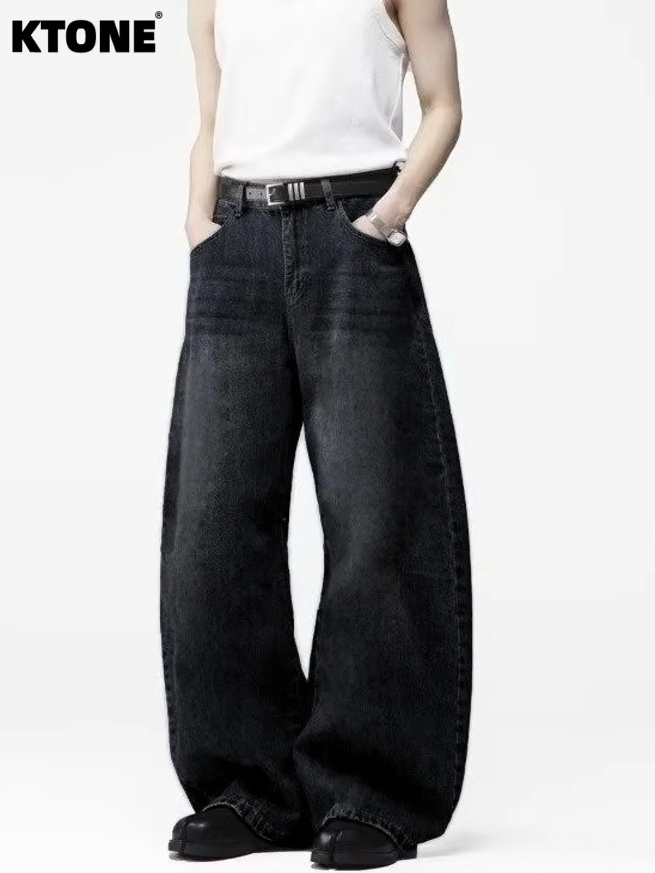 

Men's Loose Black Jeans Pants Casual Y2k Original Drip Style Unisex No accessories or belts included