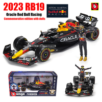 Bburago 1:24 2023 F1 Red Bull Racing RB19+Winning Doll 1# Verstappen 11# Perez Paint Formula One Alloy Super Toy Car Model