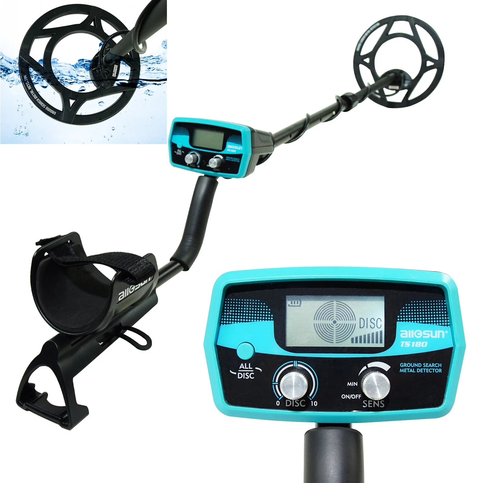 Handheld Metal Detector 11.8 Inch Detection 2 Modes LCD Display Adult Waterproof Detector