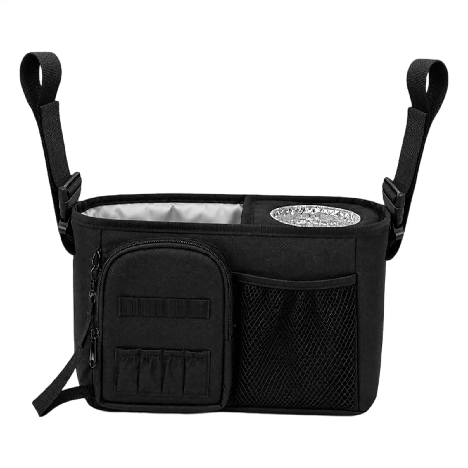 Golf Push Cart Accessories Bag Waterproof Multi-Pocket Phone Storage Golf Push Cart Accessories With Adjustable Strap For Office