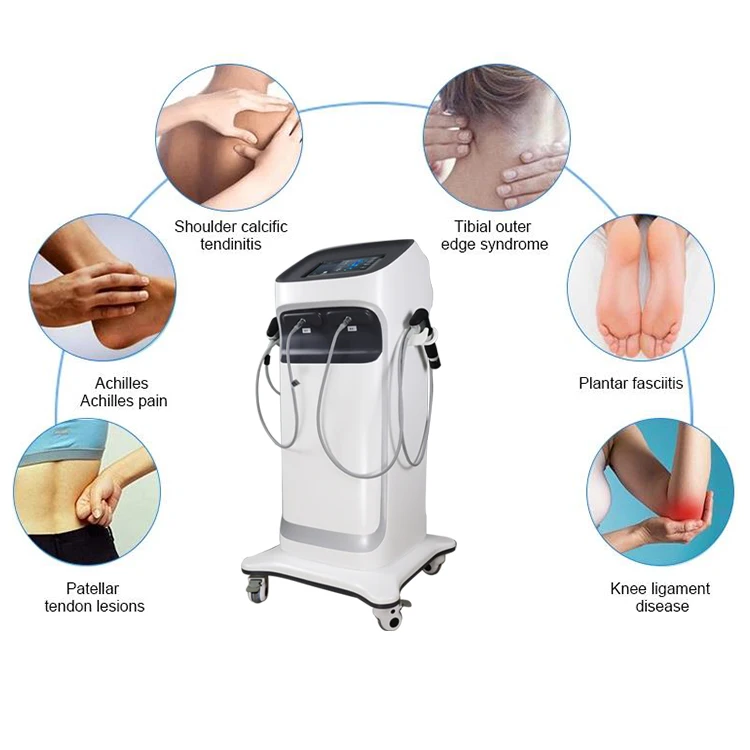 Best Selling Professional Vertical Dual Channel Physical Therapy Shockwave Machine ESWT Shock wave Therapy Equipment