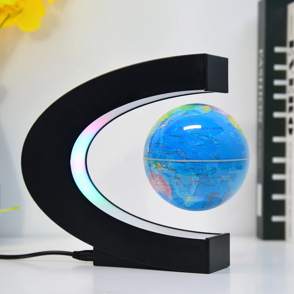 Magnetic levitation globe C shape 3 inch novel creative gifts Home decor birthday gift Quiet low power consumption wholesale