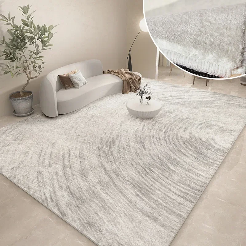 Modern Carpets for Living Room Abstract Large Area Plush Rugs Bedroom Decor Bedside Carpet Grey Thickened Floor Mat Lounge Rug