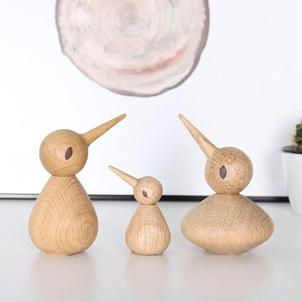

Wooden Decorations Craftsmanship Bird Sculptures Rustic Creative Domestic Adornment Simulation Landscape