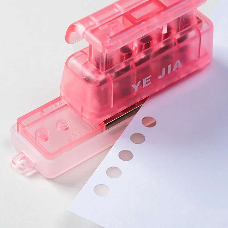 Mini Color 5-Hole Paper Punch Handheld Metal Loose Leaf Hole Puncher for A4 A5 B5 for Notebook Scrapbook Diary Binding