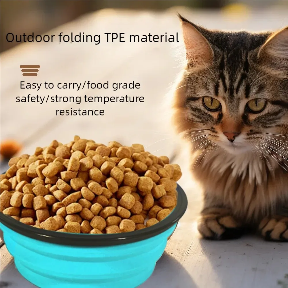 350ml Silicone Collapsible Dog Bowl Portable Pet Feeder Water Food Dish for Small Medium Dogs Travel Puppy Safe