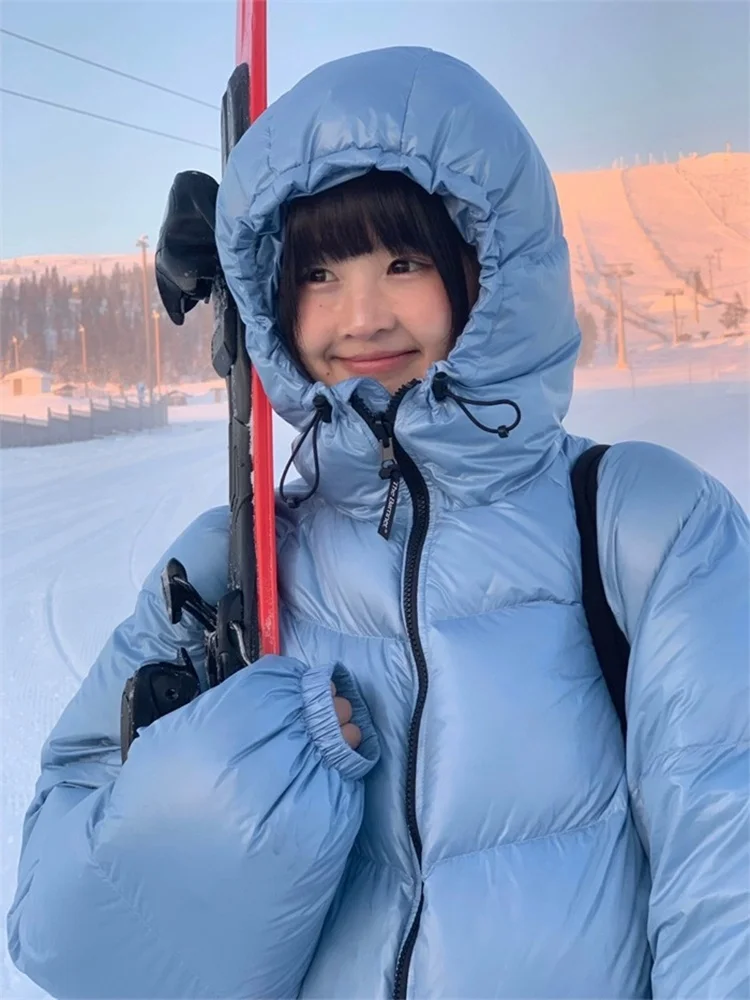 معطف نسائي فضفاض بأحرف سفلية من Jaet بأربعة ألوان معطف شتوي بغطاء للرأس وسحاب للإغلاق وطول عادي #1
