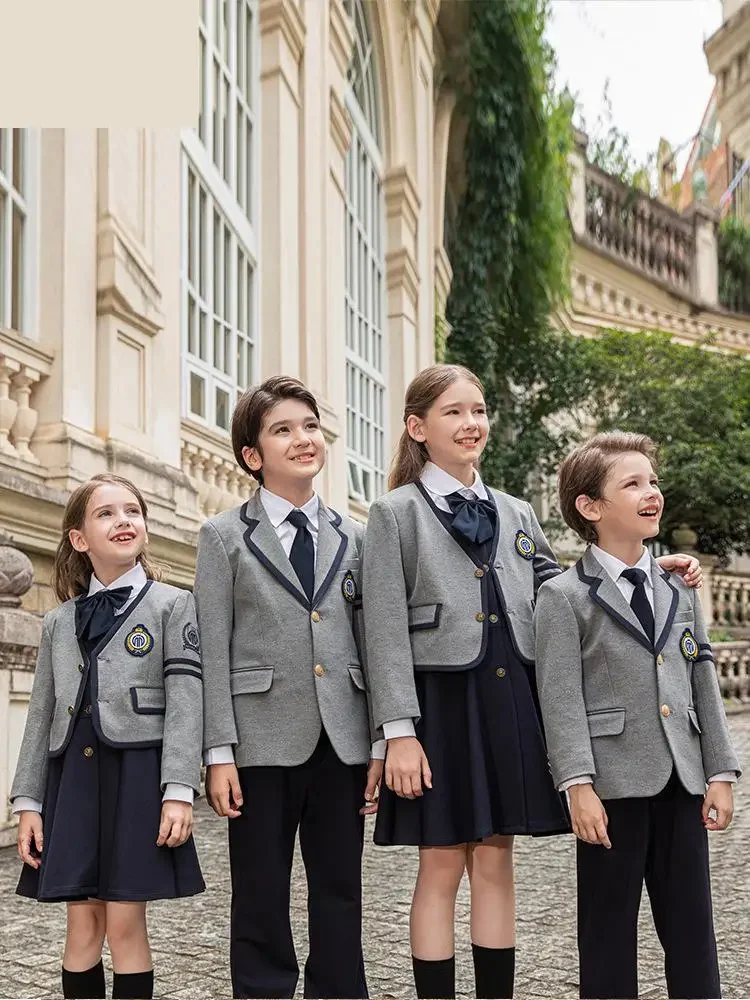 Children Korean Japanese Kindergarten Primary School Uniform Boy Girl Academic Students Chorus Performance Clothing Suits