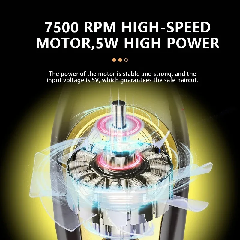Kemei 2268 ماكينة حلاقة كهربائية لاسلكية لقص الشعر بدون فجوة، ماكينة قص الشعر قابلة لإعادة الشحن، ماكينة قص الشعر