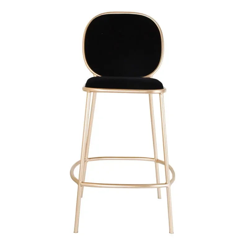 Simple metal cafe bar chair, restaurant bar reception drinking chair