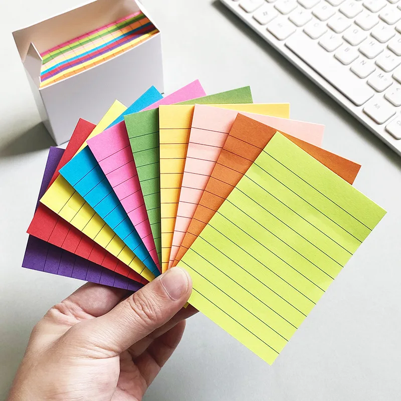 

10 Pads Lined Sticky Notes 10x7 Sticky Notes With Lines 10 Bright Multi Colors 30 Sheet Note Pad Notepads