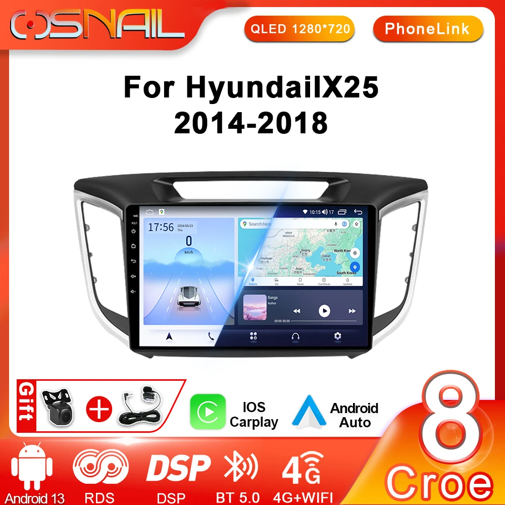 

COSNAIL Android Auto Radio For Hyundai Creta IX25 2014 - 2018 Car Multimedia Video Player Carplay GPS Navigation Autoradio 2 din