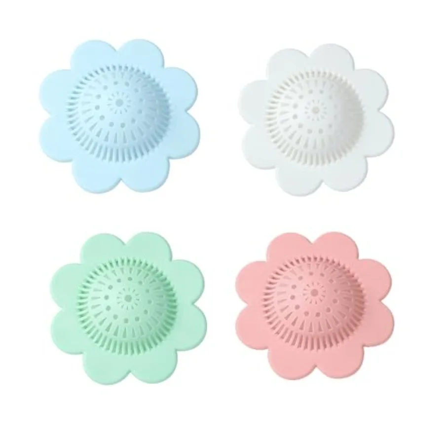 

Название: 4 шт., сливной уловитель для волос, крышки для слива душа, прочная силиконовая пробка для волос для ванной комнаты и слива кухонной раковины Pr